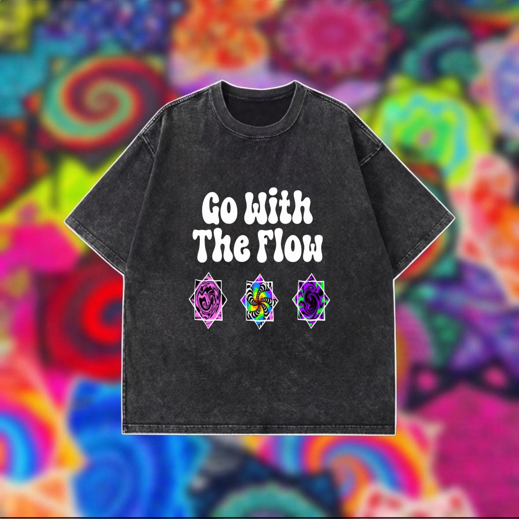 Go with the flow OVERSIZED tee shirt
