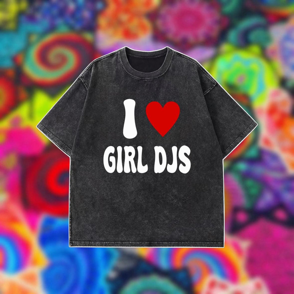I heart girl DJS OVERSIZED tee shirt