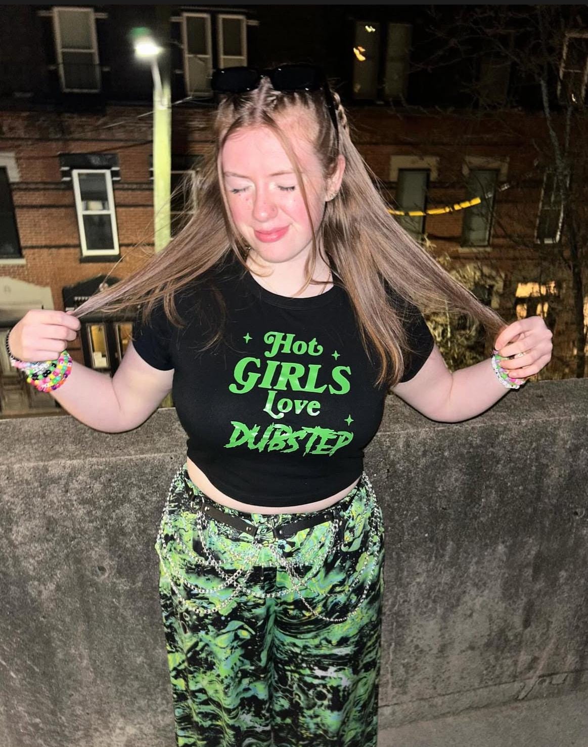 Hot girls love dubstep crop top