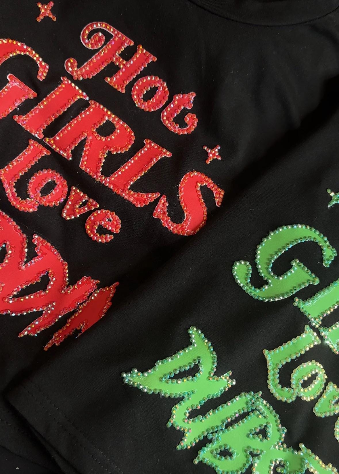 Rhinestone dubstep and riddim  crop top