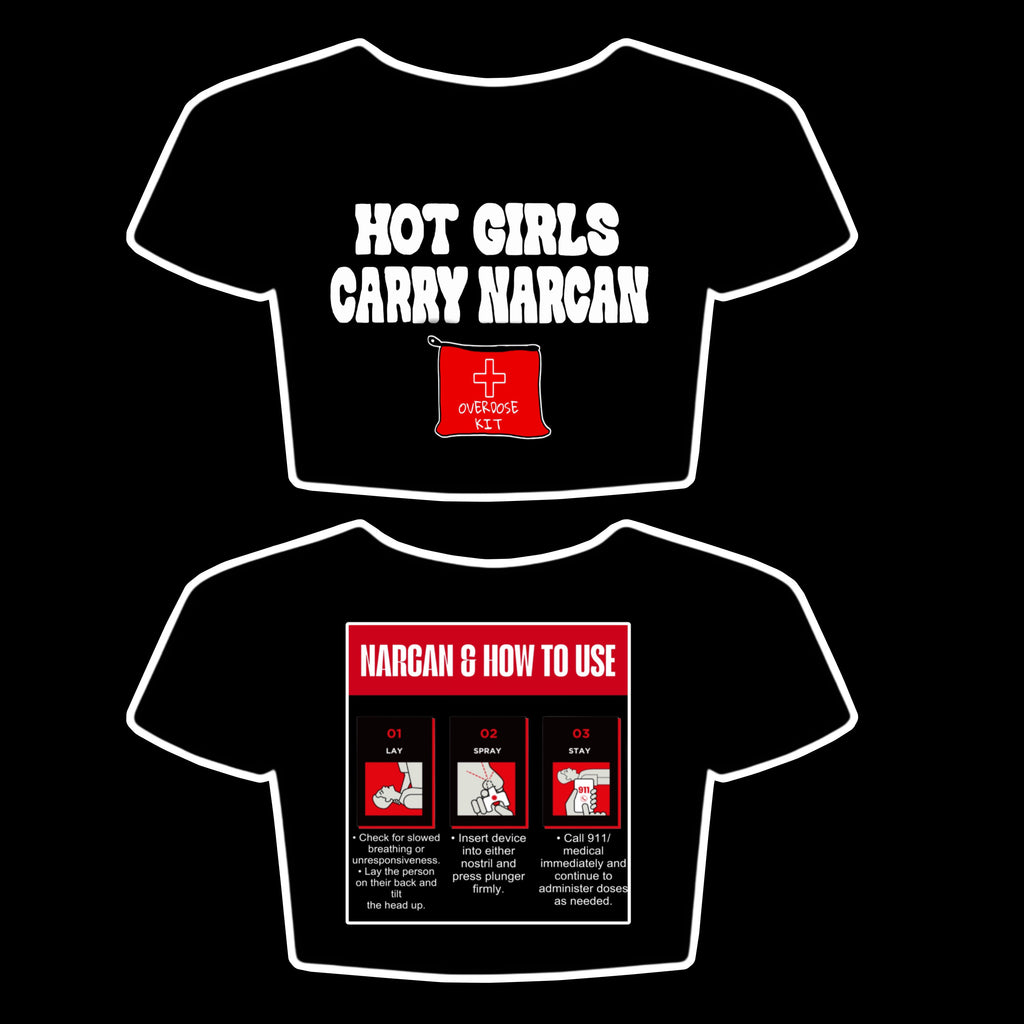 Hot girls carry narcan crop top
